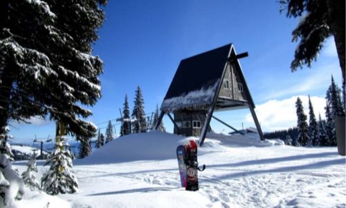 Top of chairlift at Apex ski resort